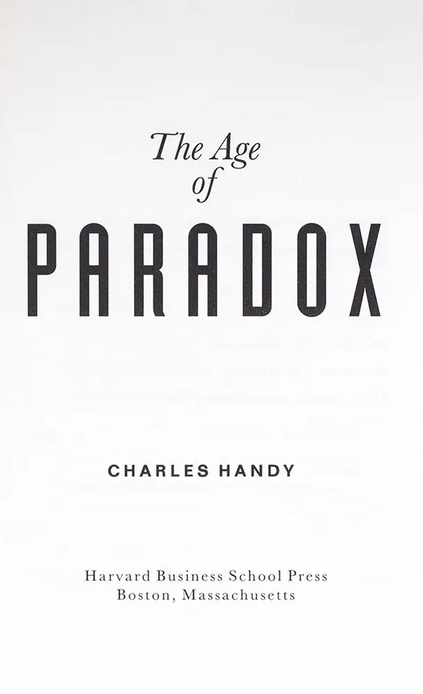 The Age of Paradox.