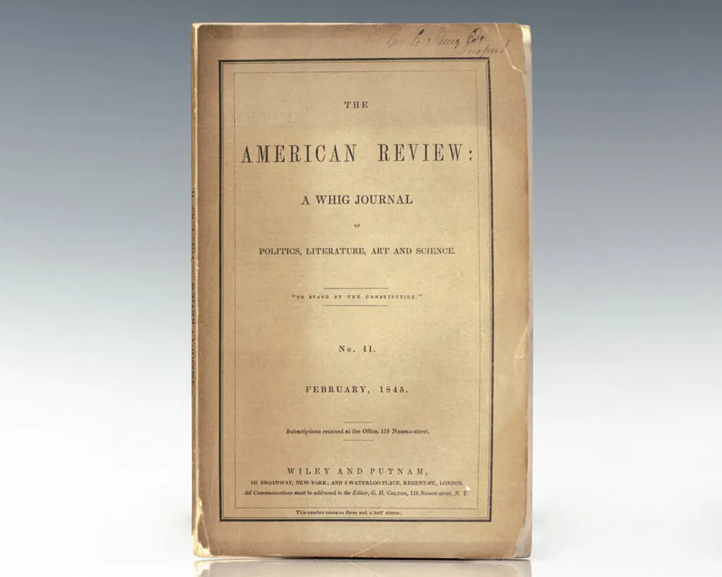 The Raven. [In The American Review: A Whig Journal of Politics, Literature, Art and Science. No. II February, 1845.