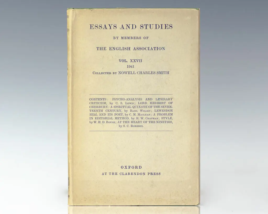 Essays and Studies by Members of the English Association. Vol. XXVII. [Containing: Psycho-Analysis and Literary Criticism].