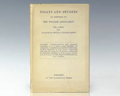 Essays and Studies by Members of the English Association. Vol. XXVII. [Containing: Psycho-Analysis and Literary Criticism].