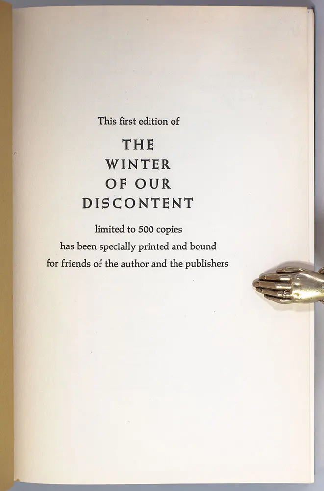 The Winter of Our Discontent.