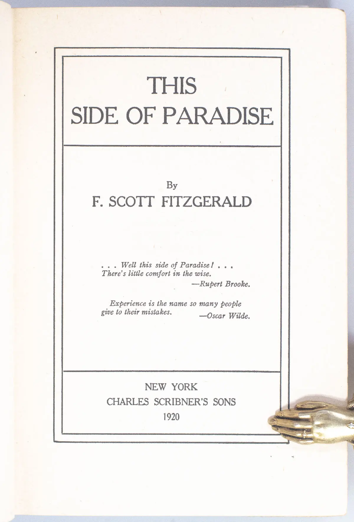 This Side of Paradise.