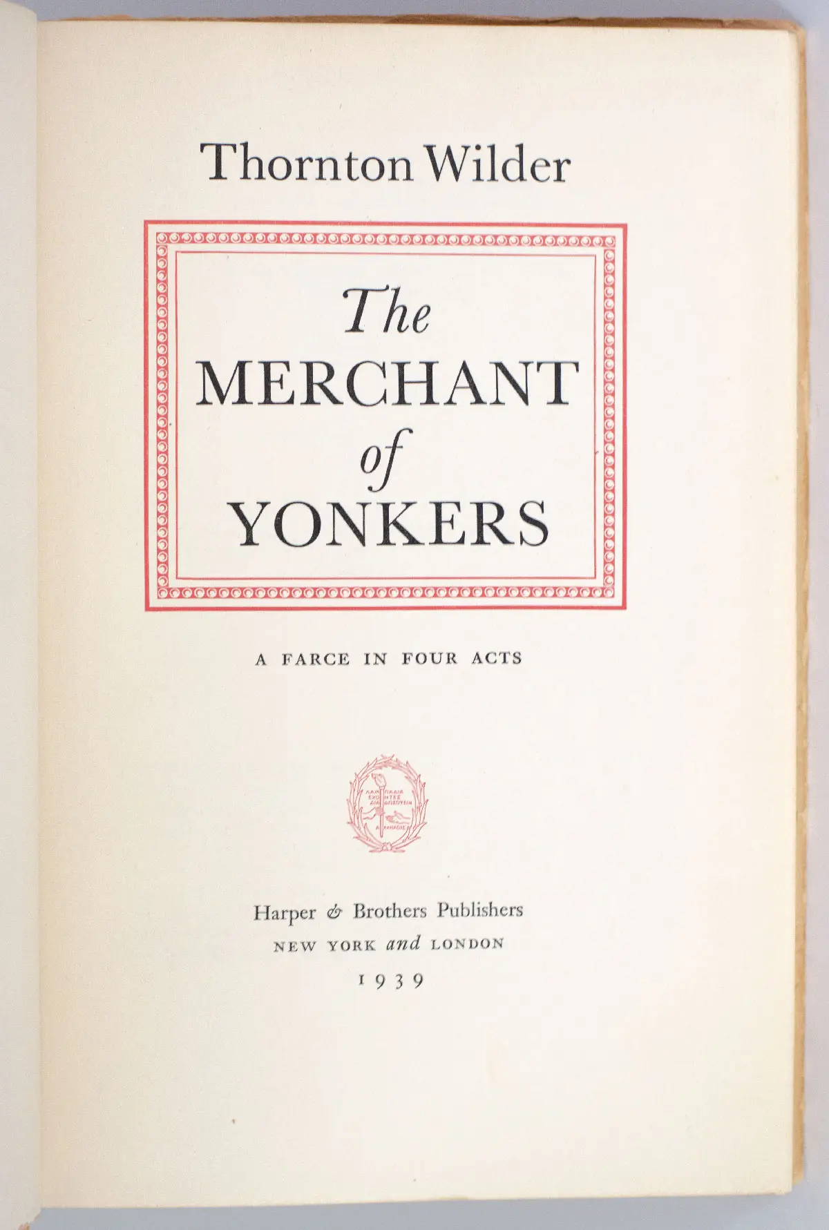 The Merchant of Yonkers.