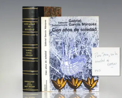Book with clamshell cover, Cien Anos de Soledad by Gabriel Garcia Marquez