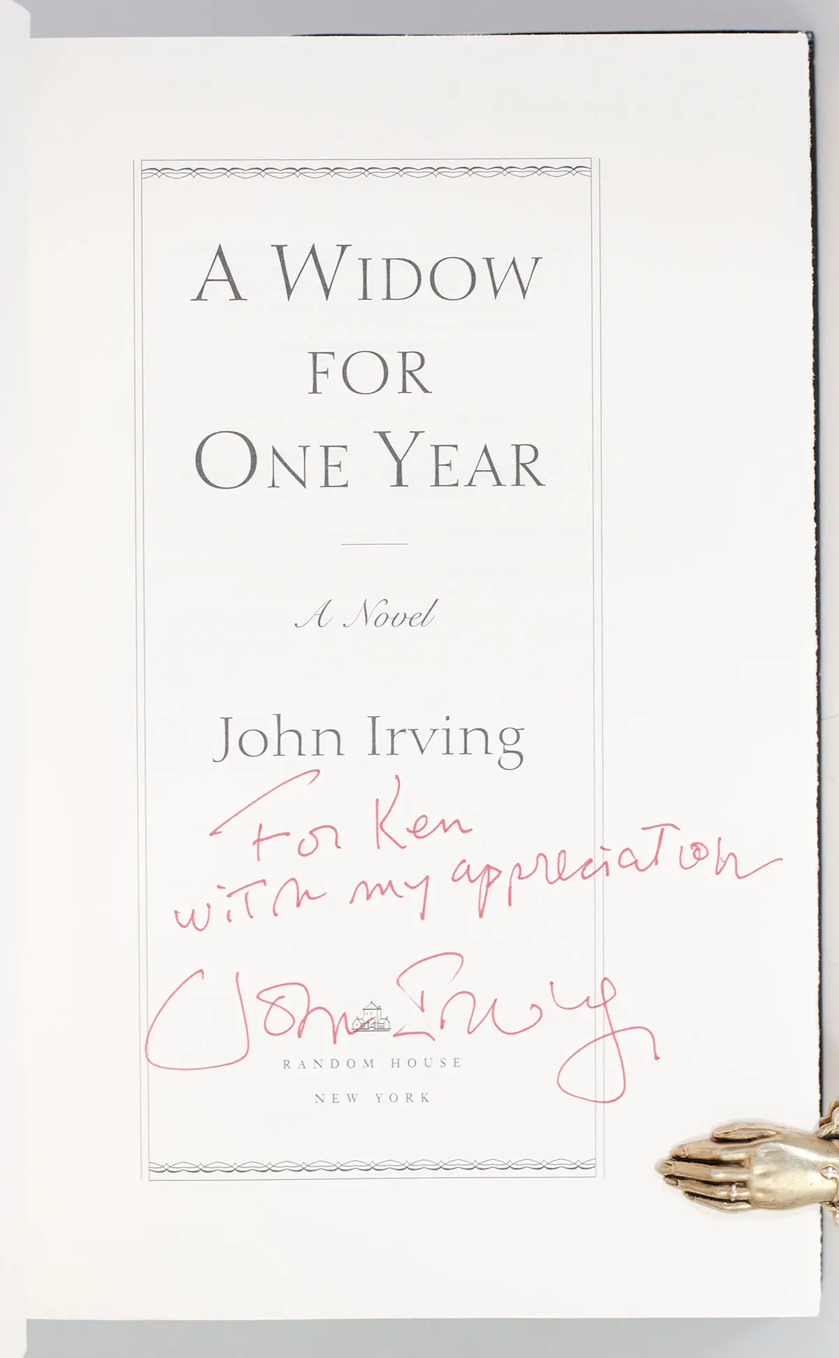 A Widow for One Year.