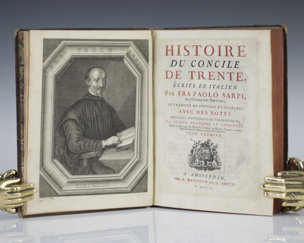 Histoire Du Concile De Trente, écrite en italienne par Fra-Paolo Sarpi, de l'Ordre des Servites; et trauit de nouveau en français, avces des notes critiques, historiques et theologiques, par Pierre-François Le Courayer. - Image 4