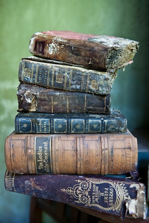 old decaying books