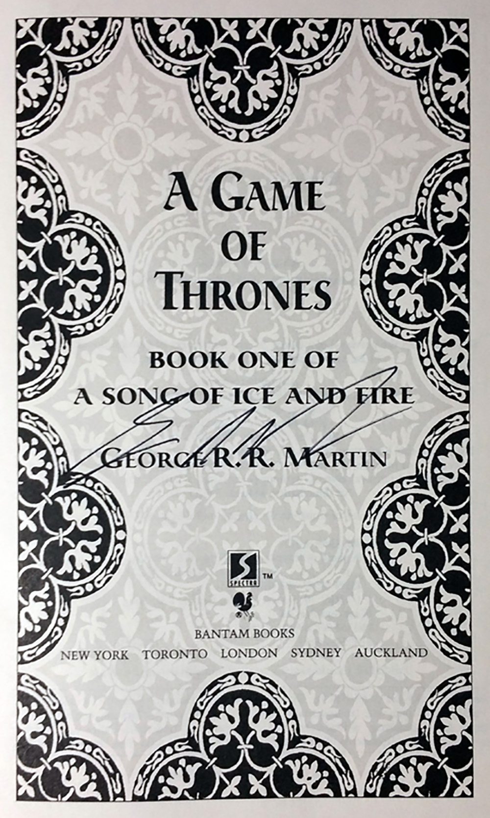 A Game of Thrones.
