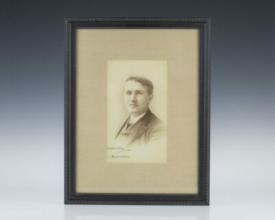 Thomas A. Edison Signed Photograph.