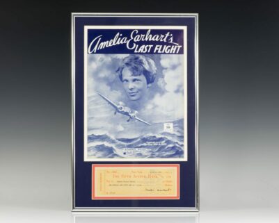 Amelia Earhart Signed Check.