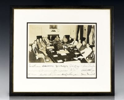 Harry Truman and His Cabinet Signed Photograph.