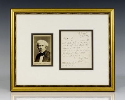 Michael Faraday Autograph Letter Signed.