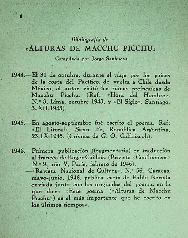 Alturas de Macchu Picchu.