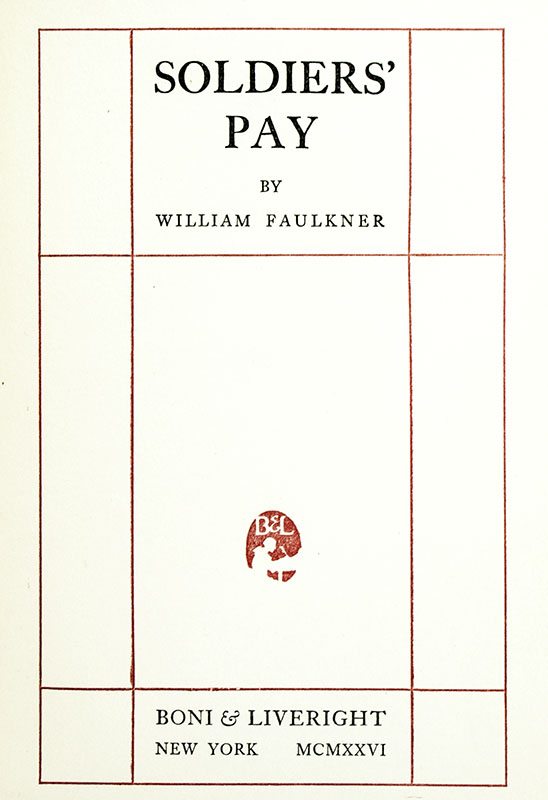 Soldier's Pay.