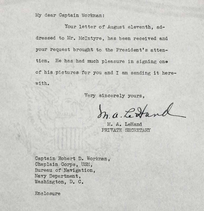 Franklin D. Roosevelt Signed Engraving.