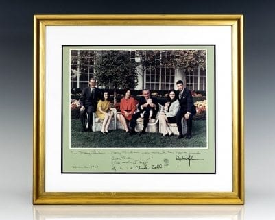Signed Family Photograph of Lyndon B. Johnson.