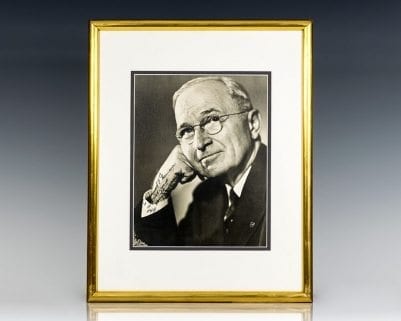 Harry Truman Signed Photograph.