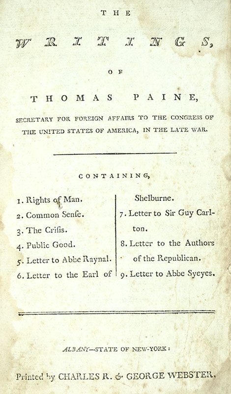Writings of Thomas Paine: Secretary for Foreign Affairs to the Congress of the United States of America, in the Late War