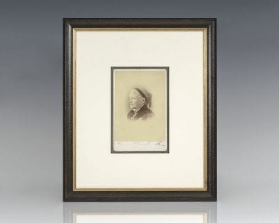 Harriet Beecher Stowe Signed Photograph.