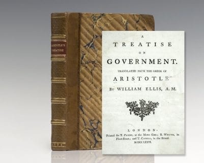 A Treatise on Government. Translated From The Greek of Aristotle