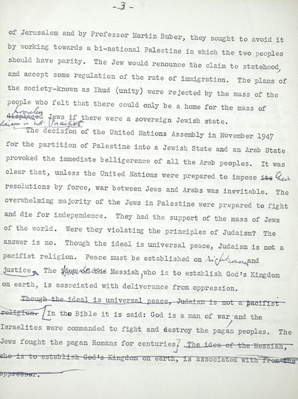 The Jews and International Relations: The Pursuit of Peace