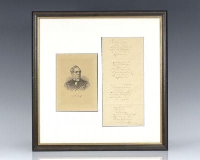 Autograph Transcription Signed of My Country 'Tis of Thee.