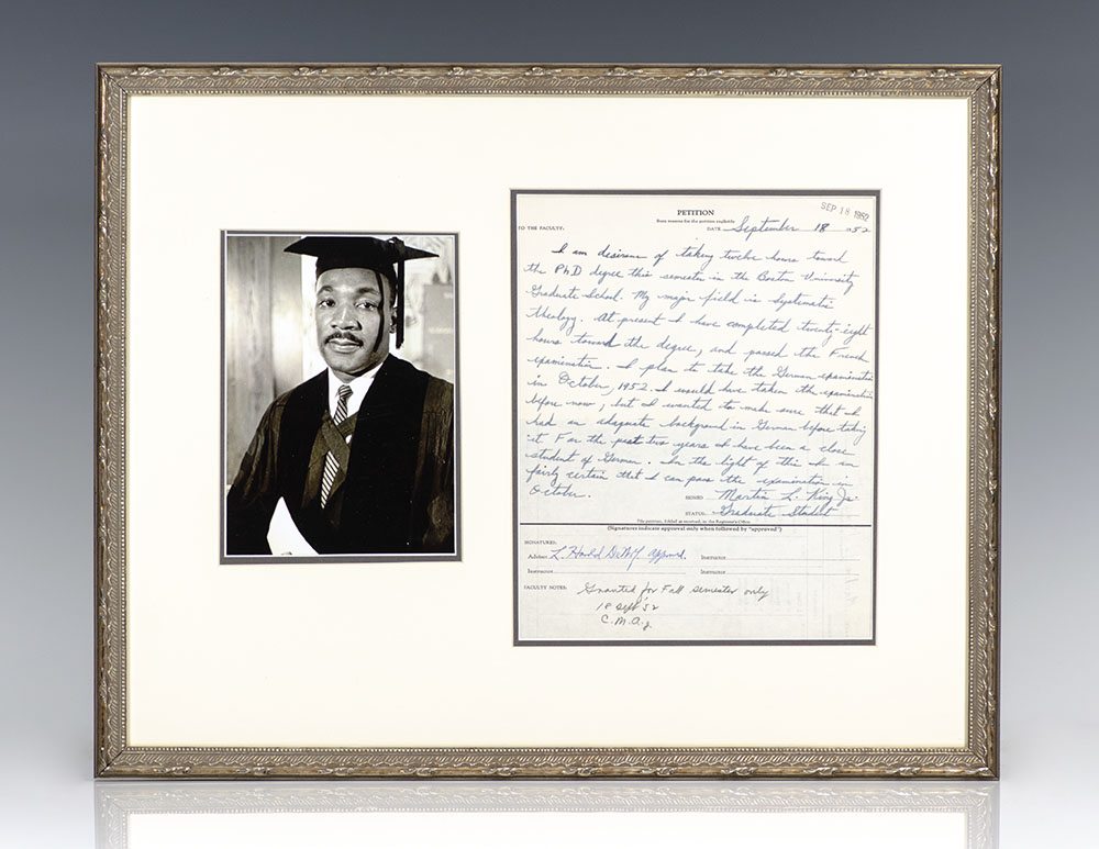 Martin Luther King Hand-written Autograph Letter Signed