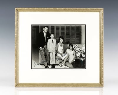 Signed Family Photograph of Ronald and Nancy Reagan.