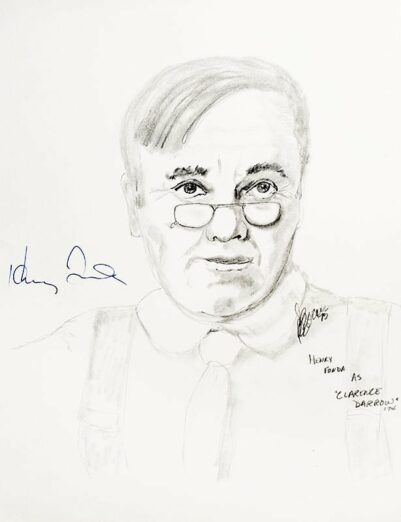 Henry Fonda Signed P.B. Socci Sketch.