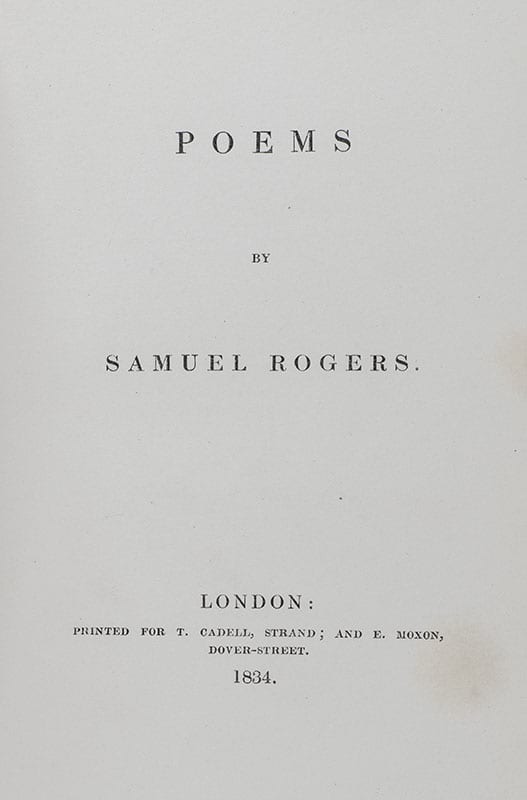 Poems by Samuel Rogers