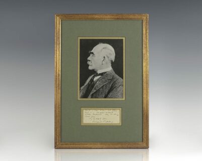 Rudyard Kipling Autograph Note Signed.