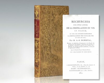 Recherches Sur L'état Actuel de la Distillation du Vin en France, et Sur Les Moyens d'Améliorer la Distillation des Eaux-de-vie. (Research on the Current State of Wine Distillation in France, and on Ways to Improve the Distillation of Eaux-de-vie).