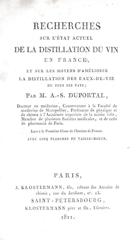 Recherches Sur L'état Actuel de la Distillation du Vin en France, et Sur Les Moyens d'Améliorer la Distillation des Eaux-de-vie. (Research on the Current State of Wine Distillation in France, and on Ways to Improve the Distillation of Eaux-de-vie).