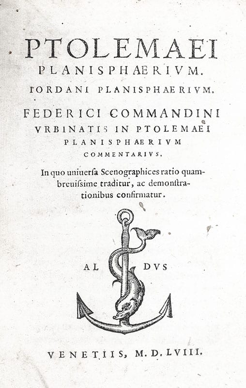 Ptolemaei Planisphaerium. Iordani Planisphaerium. Federici Commandini Urbrinatis in Ptolemaei Planisphaerium Commentarius