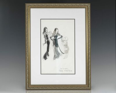 Hilary Knight Original Vanity Fair Watercolor Illustration.