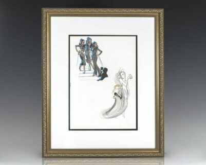 Hilary Knight Original Vanity Fair Watercolor Illustration.