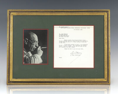 Igor Stravinsky Autograph Letter Signed.