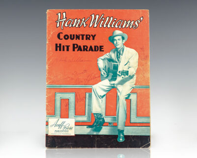 Hank Williams' Country Hit Parade Original Songbook Signed.
