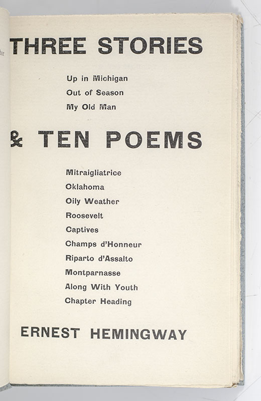Three Stories & Ten Poems