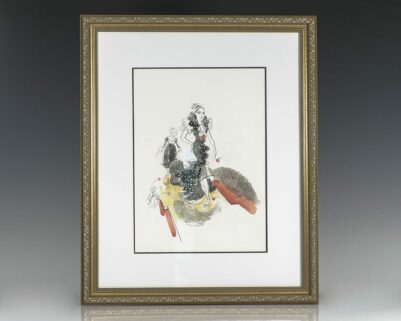 Hilary Knight Original Christian LaCroix Watercolor Illustration.
