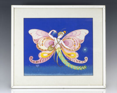 Original Hilary Knight Butterfly Prince Painting.