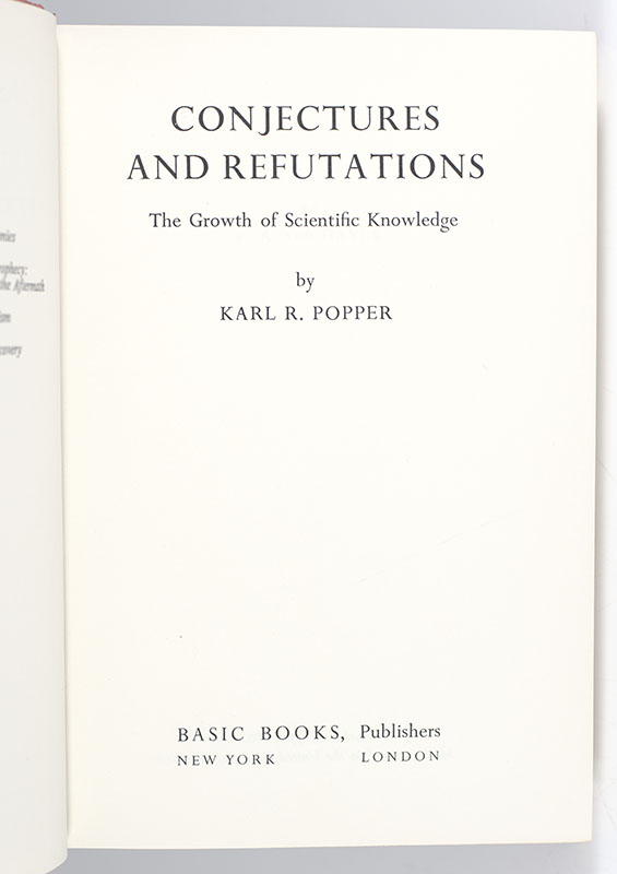 Conjectures and Refutations: The Growth of Scientific Knowledge