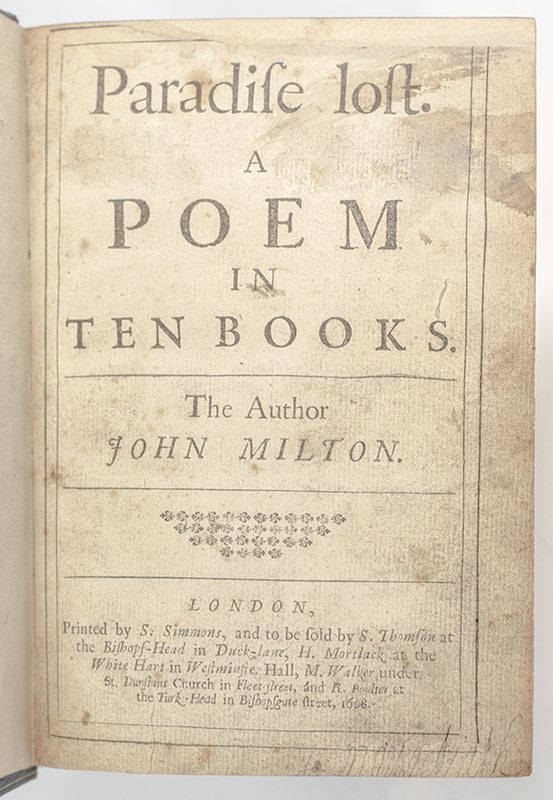 Paradise Lost: A Poem in Ten Books