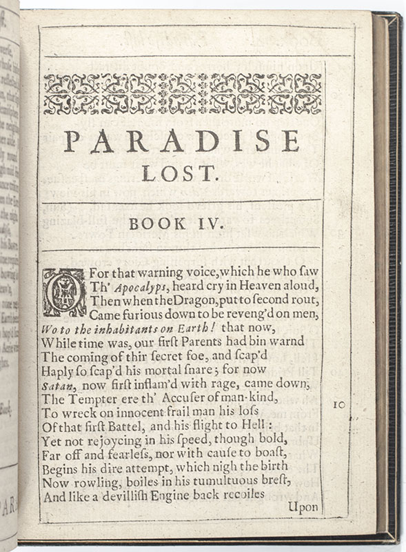Paradise Lost: A Poem in Ten Books