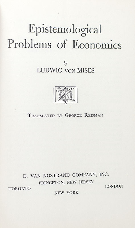 Epistemological Problems of Economics