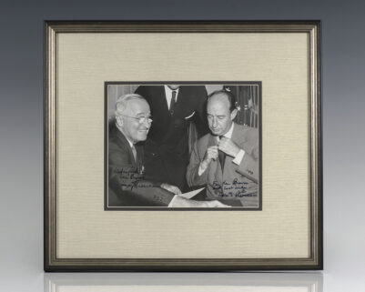 Harry S. Truman and Adlai Stevenson Signed Photograph.
