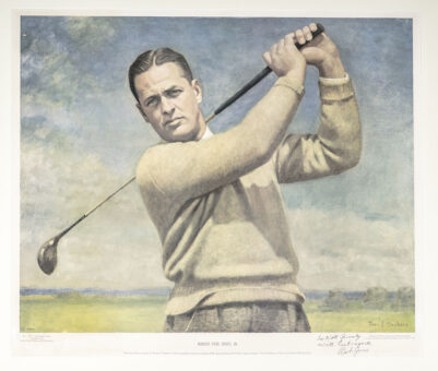Robert T. (Bobby) Jones Signed Portrait.