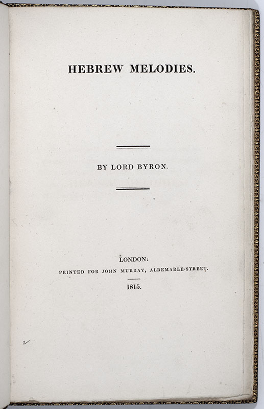Hebrew Melodies.