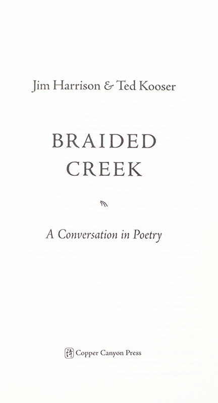 Braided Creek: A Conversation in Poetry