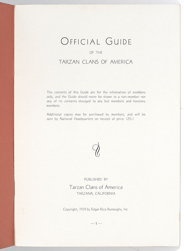 Tarzan Clans of American: Official Guide
